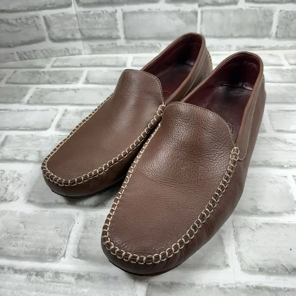 Cole Haan Somerset Venetian Driver Men's Size 12 Brown Leather Slip On Loafers